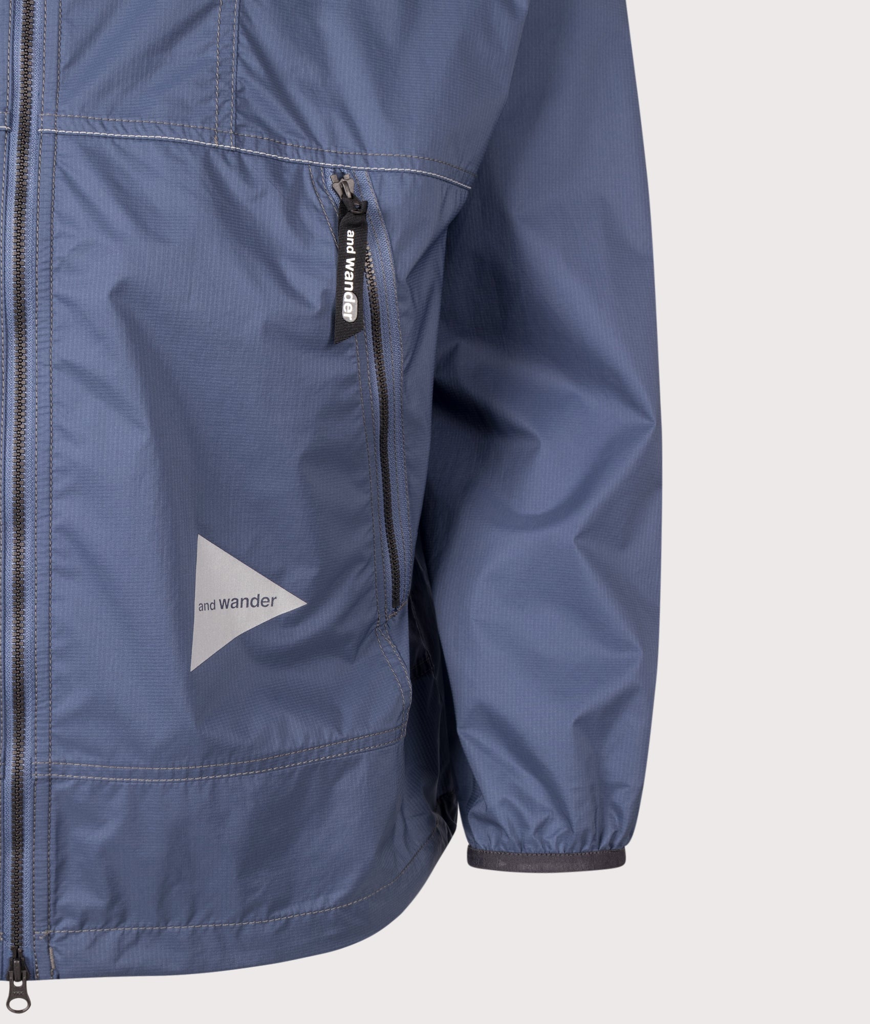 and wander Regular Fit Pertex® Wind Jacket 122 Indigo Blue