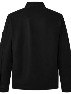 C.P Company Felted Wool Lens Button Overshirt Black