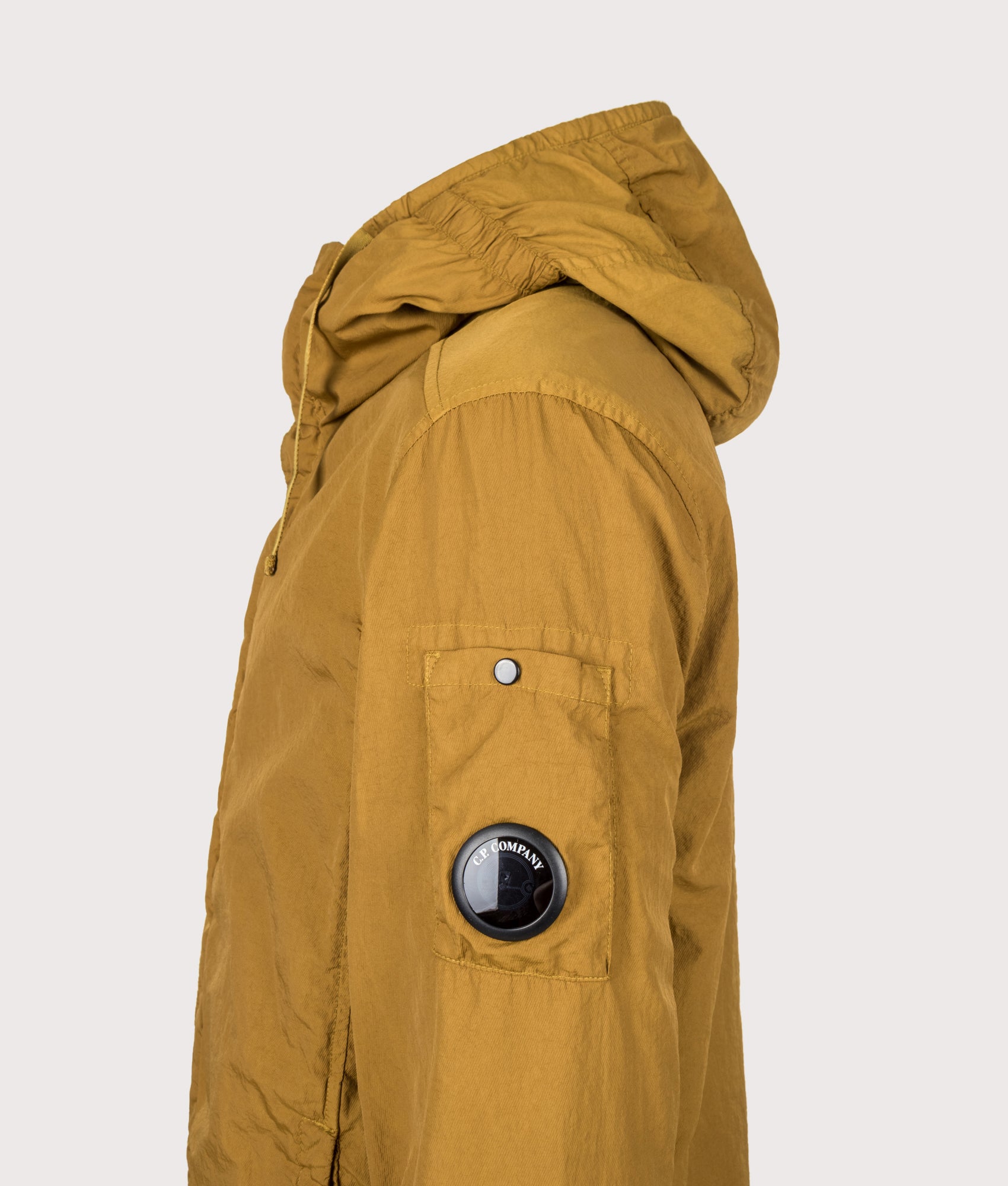 C.P. Company T-ST Nylon Hooded Lens Overshirt Buck Thorn Brown