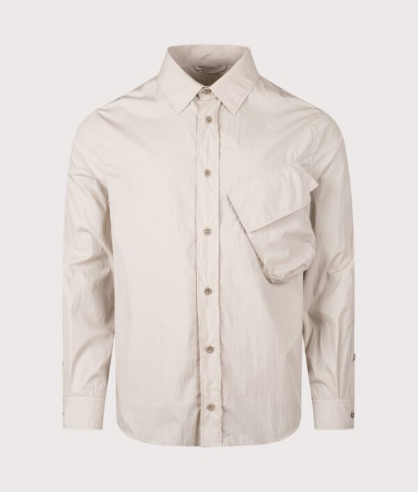 Ten C Piece Dyed Pocket Shirt 307 Grey Sand