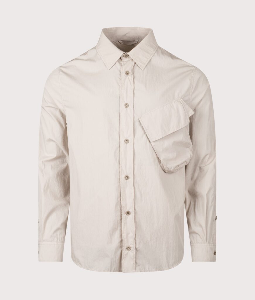 Ten C Piece Dyed Pocket Shirt 307 Grey Sand