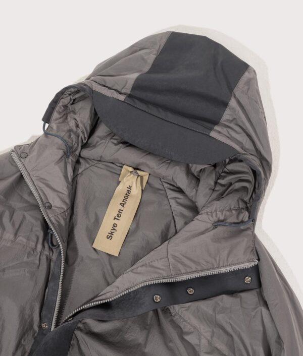 Ten C Lightly Padded Skye Ten Anorak Jacket 952 Iron Grey - Image 3