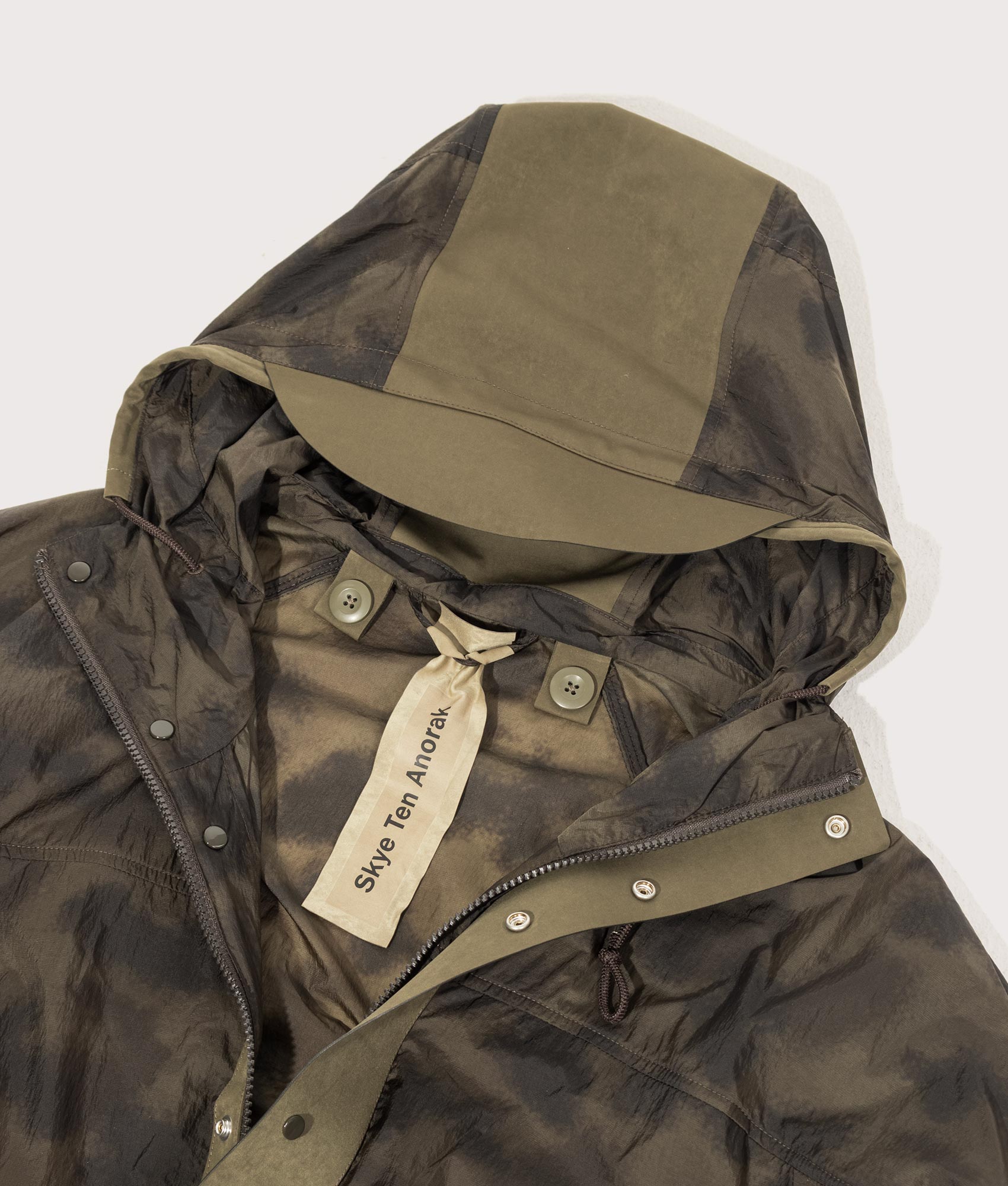 Ten C Camou Skye Ten Anorak Jacket 659 Olive Green