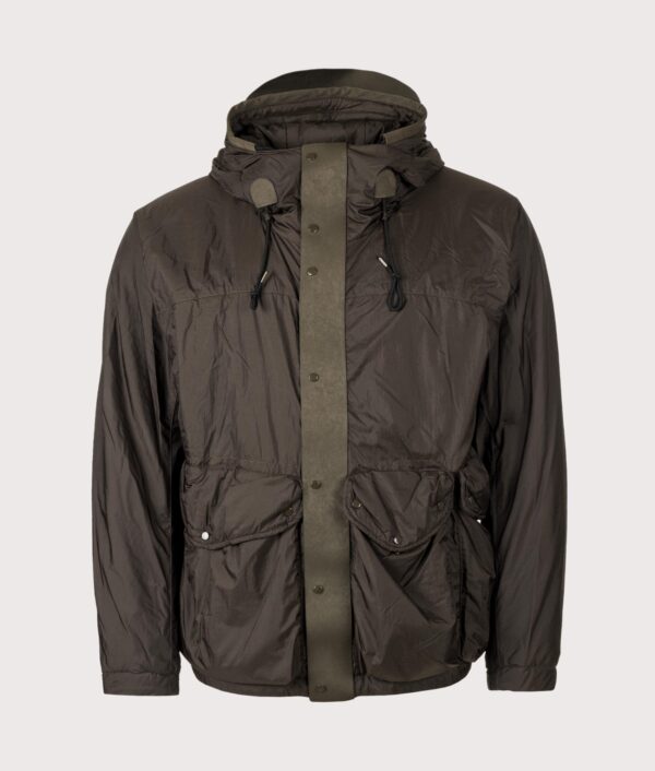 Ten C Lightly Padded Skye Ten Anorak Jacket Green Lizard