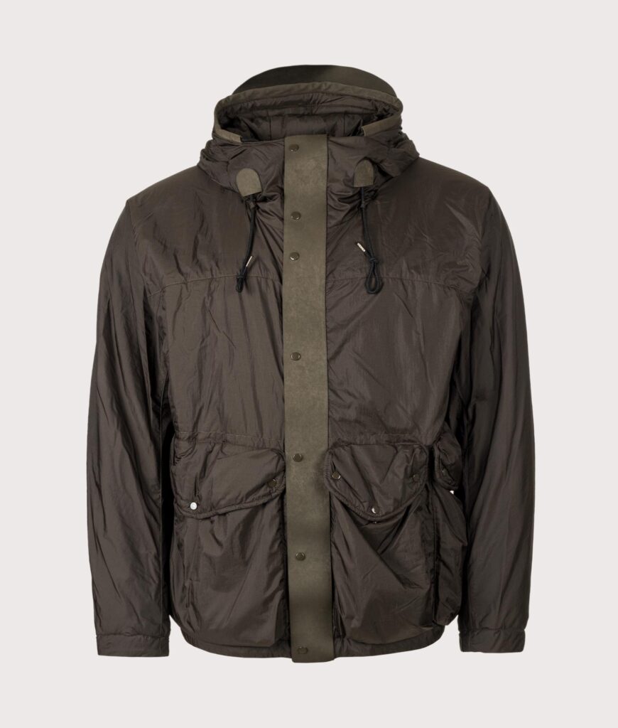 Ten C Lightly Padded Skye Ten Anorak Jacket Green Lizard