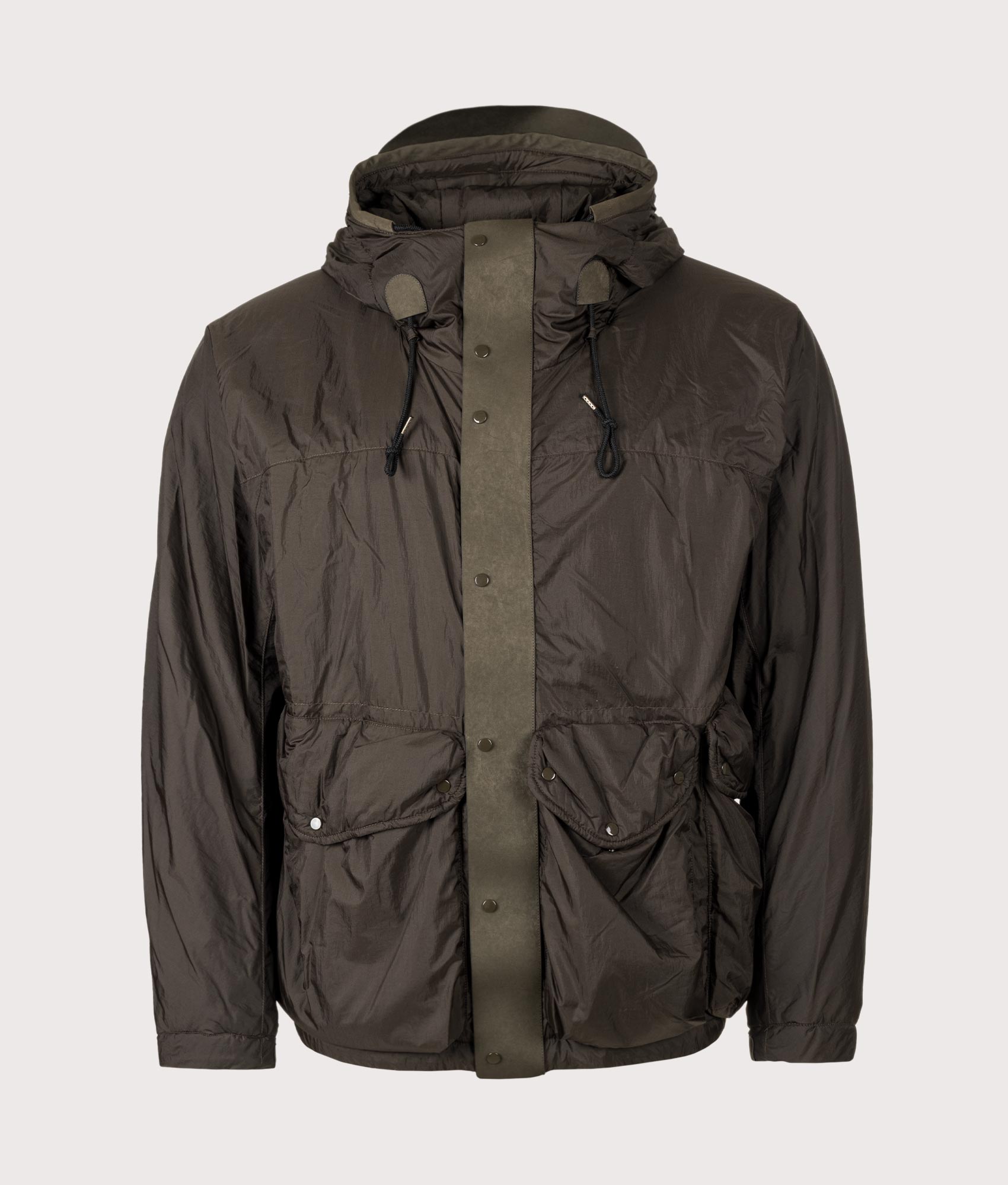 Ten C Lightly Padded Skye Ten Anorak Jacket Green Lizard