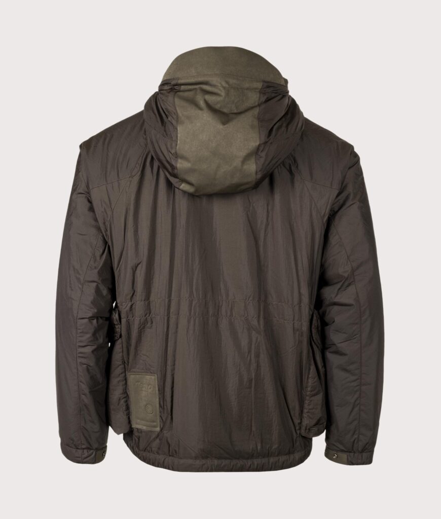 Ten C Lightly Padded Skye Ten Anorak Jacket Green Lizard