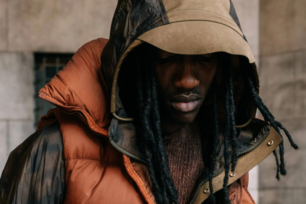 The Ten C Skye Ten Anorak Features A Nylon Crinkle Ripstop Fabric