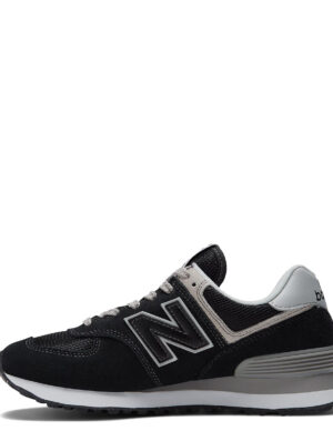 New Balance Womens 574 Trainers Black / White