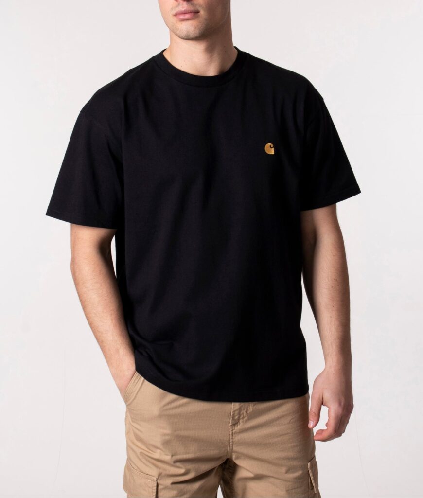 Carhartt WIP Loose Fit Chase T-Shirt 00FXX Black/Gold