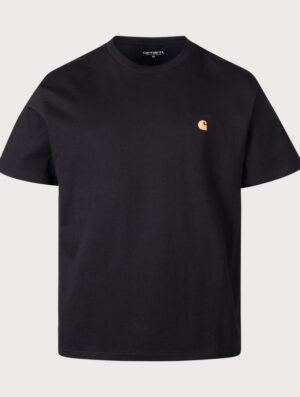 Carhartt WIP Loose Fit Chase T-Shirt 00FXX Black/Gold - Image 6