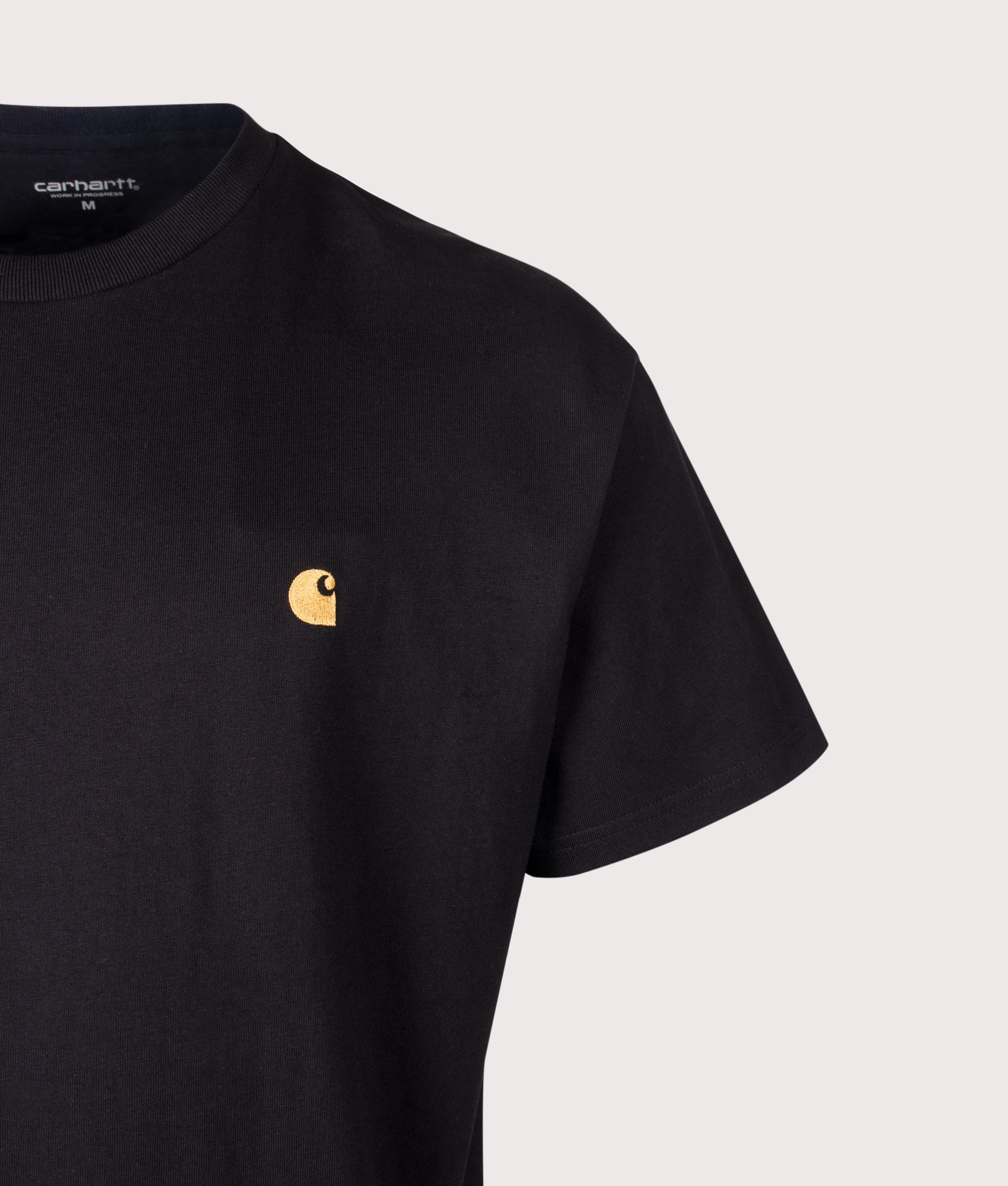 Carhartt WIP Loose Fit Chase T-Shirt 00FXX Black/Gold - Image 3