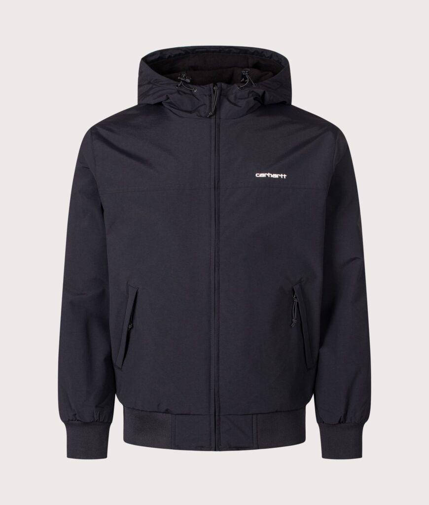Carhartt WIP Regular Fit Hooded Sail Jacket 0D2XX Black/White