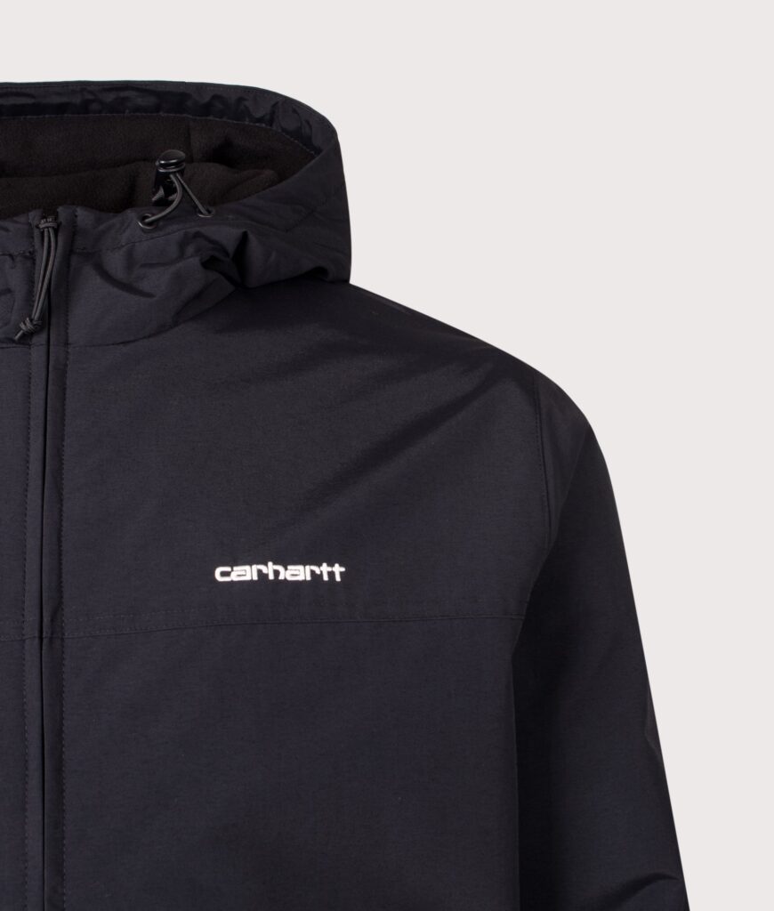 Carhartt WIP Regular Fit Hooded Sail Jacket 0D2XX Black/White