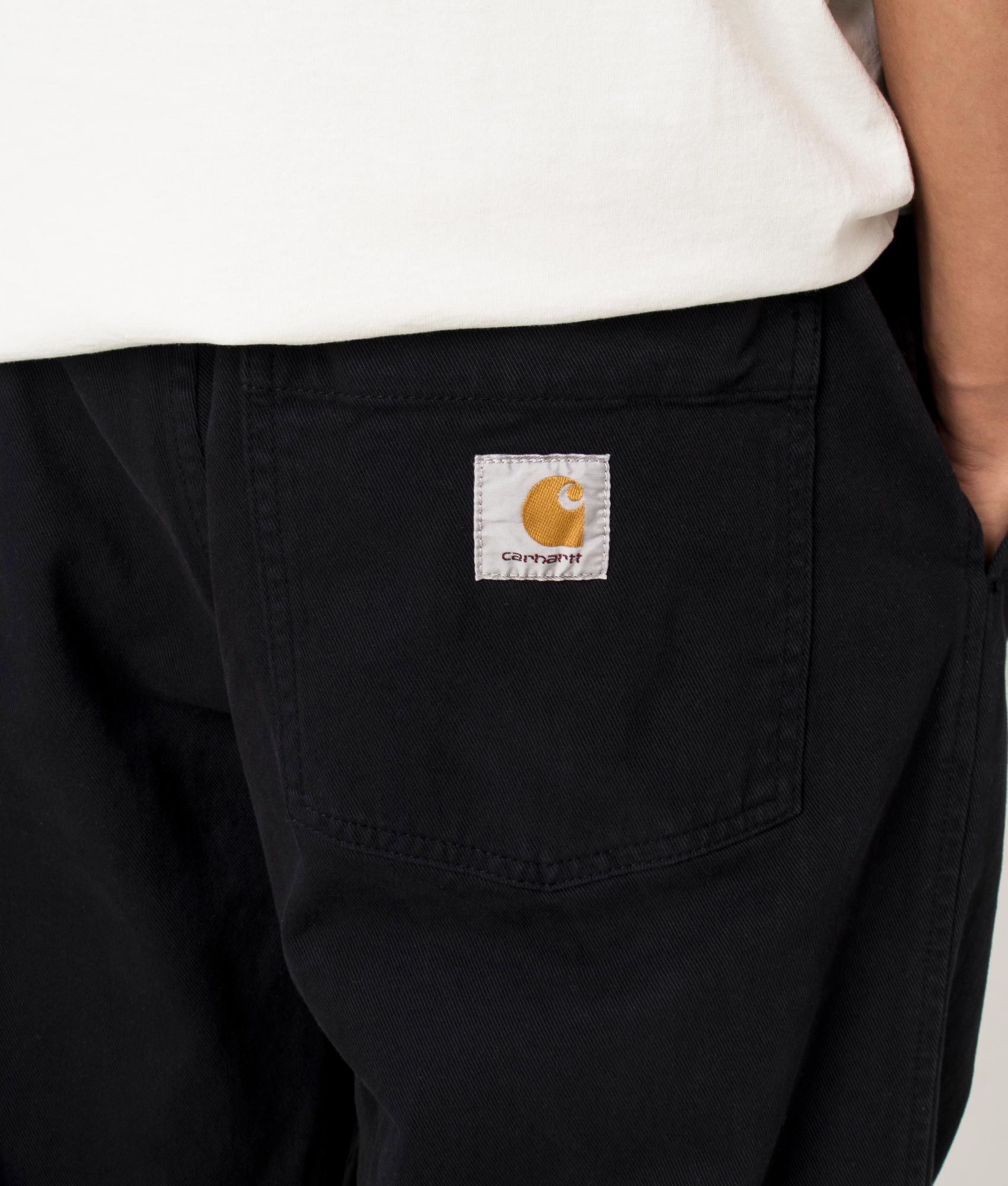 Carhartt WIP Relaxed Fit Floyde Pants 89GD Black - Image 2