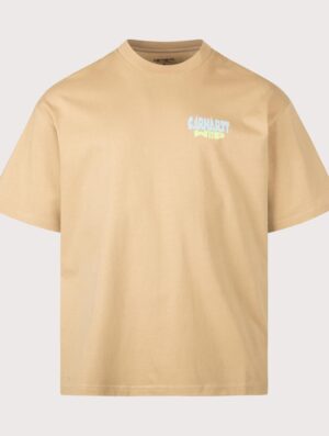 Carhartt WIP Oversized Fit Luggage Label T-Shirt 07EXX Dusty H Brown