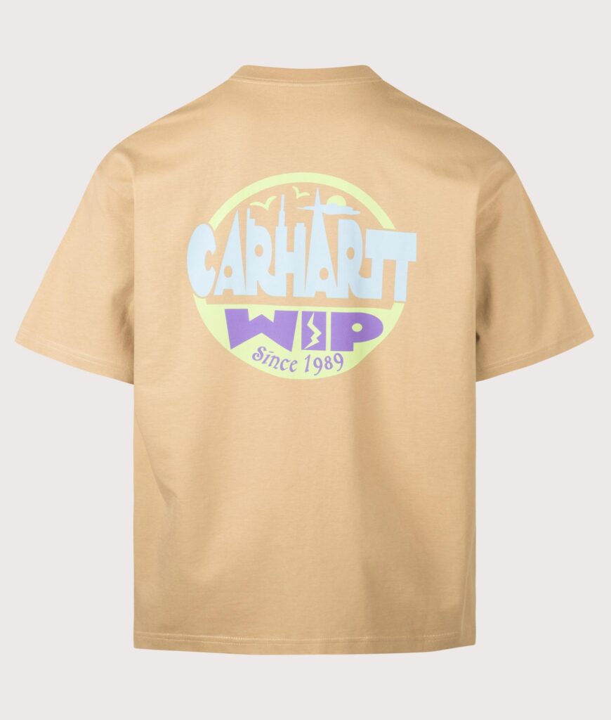 Carhartt WIP Oversized Fit Luggage Label T-Shirt 07EXX Dusty H Brown