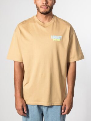 Carhartt WIP Oversized Fit Luggage Label T-Shirt 07EXX Dusty H Brown