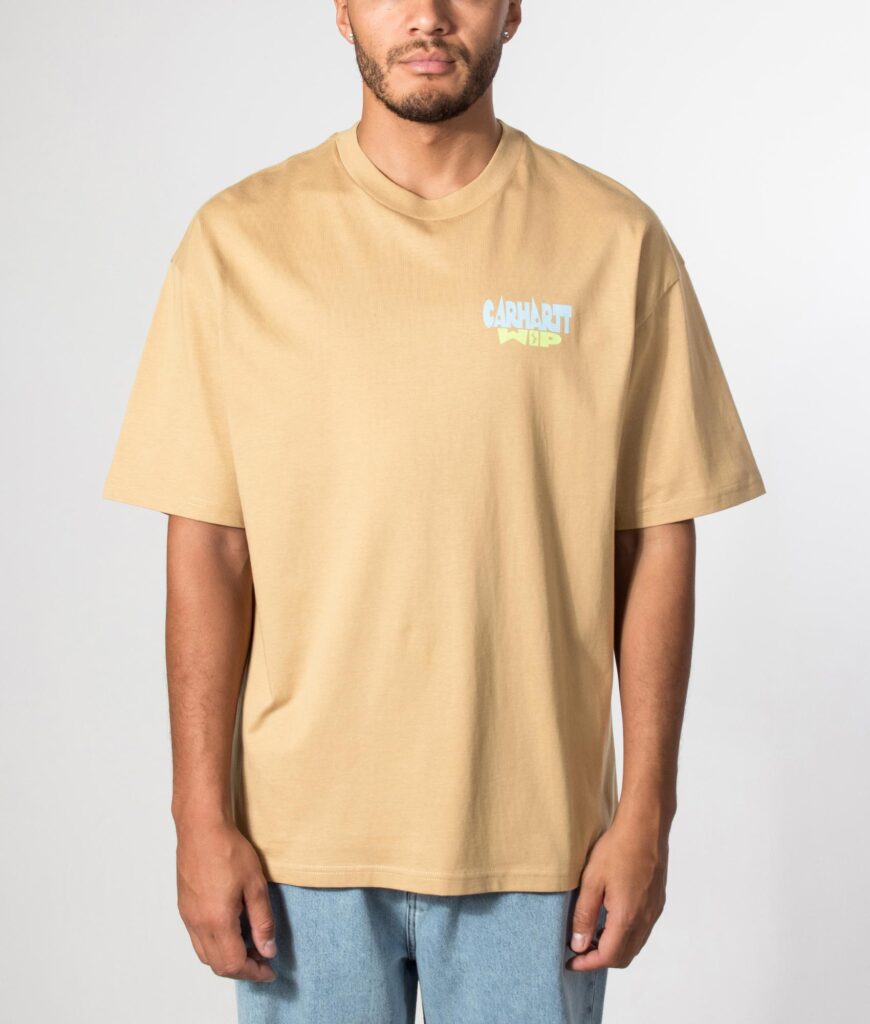 Carhartt WIP Oversized Fit Luggage Label T-Shirt 07EXX Dusty H Brown