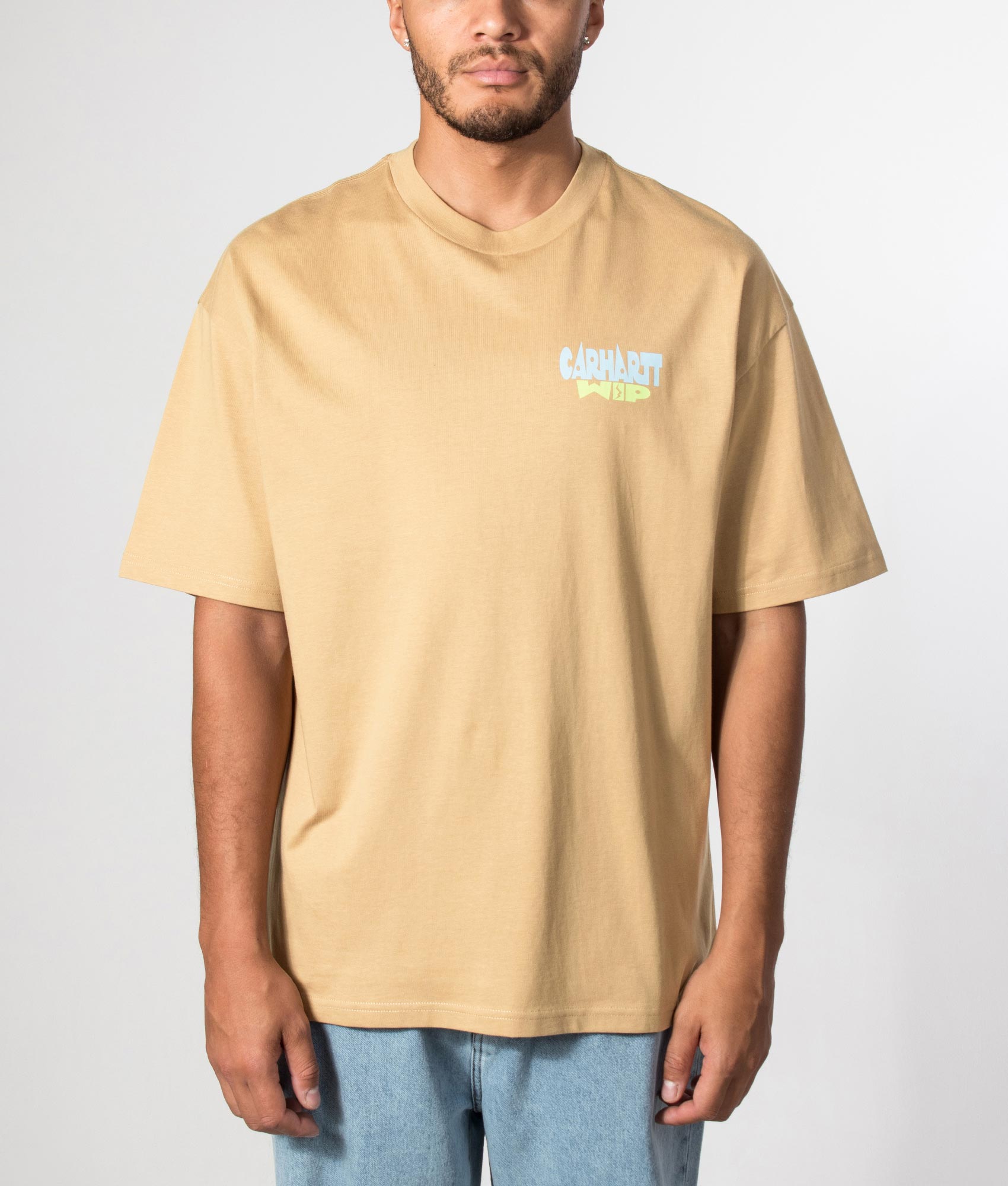 Carhartt WIP Oversized Fit Luggage Label T-Shirt 07EXX Dusty H Brown