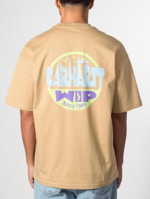 Carhartt WIP Oversized Fit Luggage Label T-Shirt 07EXX Dusty H Brown