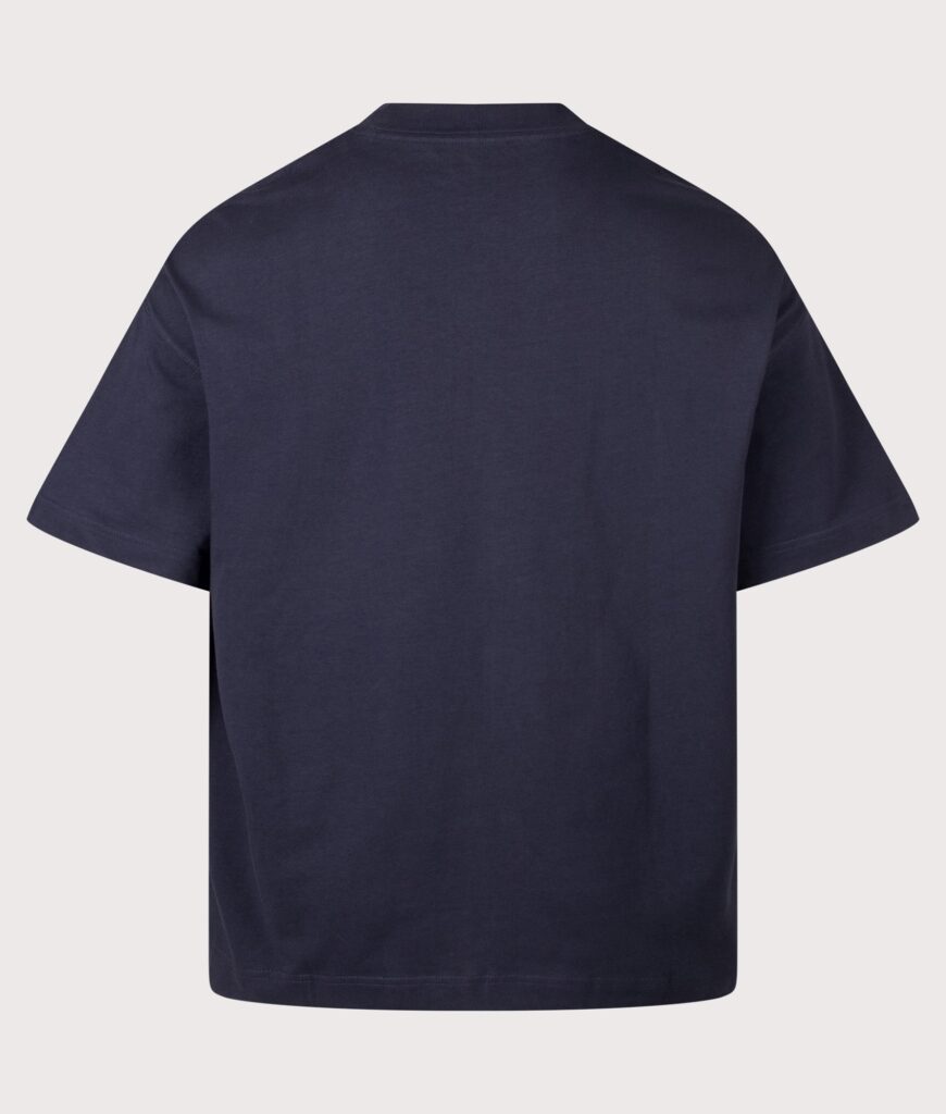 Carhartt WIP Boxy Loose Fit Signature Script T-Shirt 3Z6XX Dark Navy/WIP Dusty H