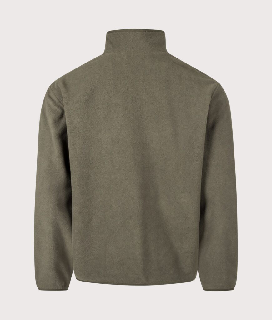 Carhartt WIP Balloon Fit Edmore Quarter Zip Fleece Sweatshirt 00PXX Cypress/Black
