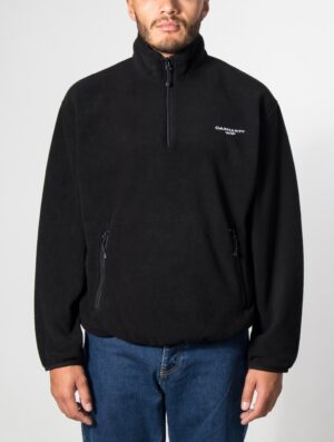 Carhartt WIP Balloon Fit Edmore Quarter Zip Fleece Sweatshirt 0D2XX Black/White
