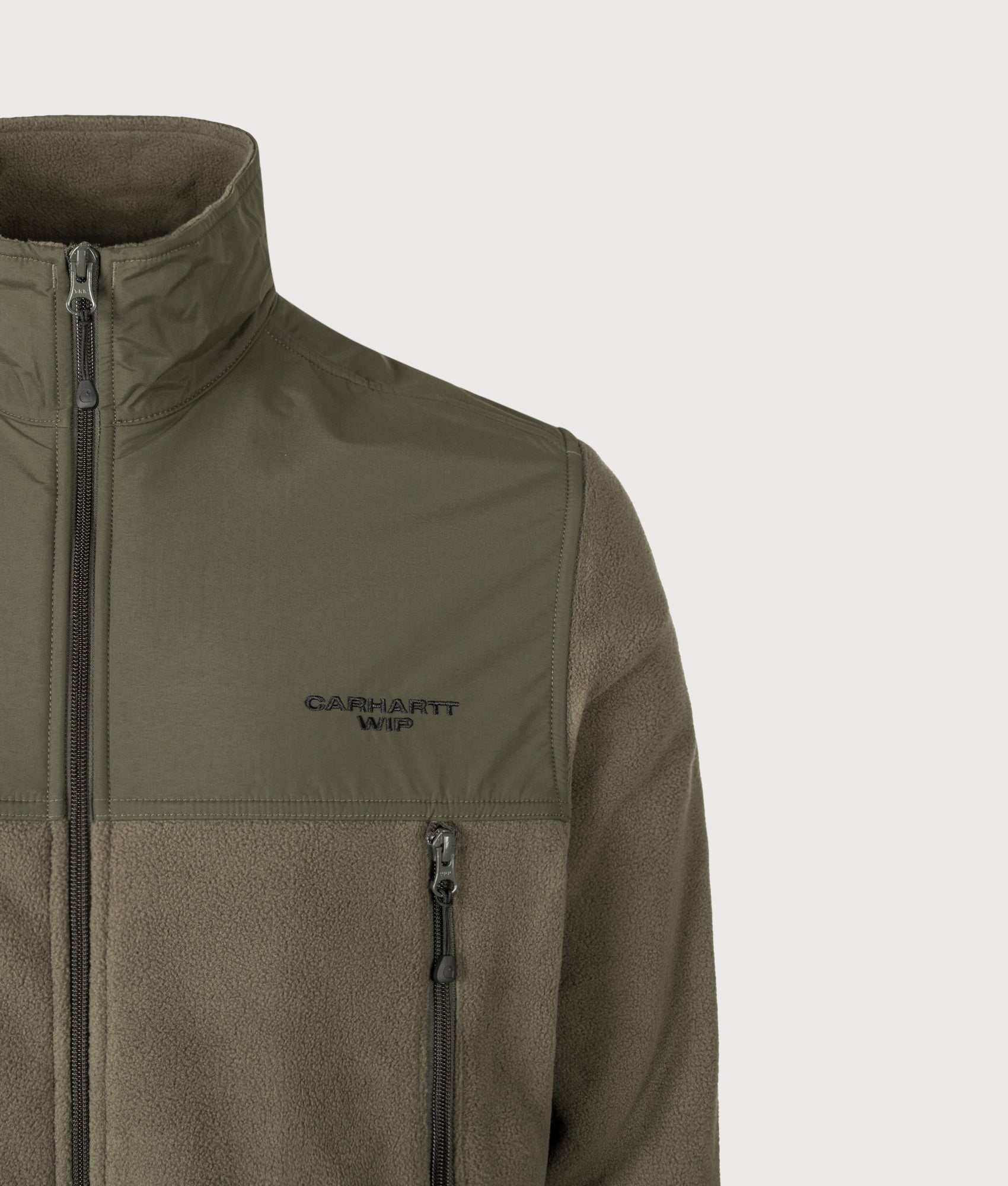 Carhartt WIP Balloon Fit Edmore Fleece Jacket 00PXX Cypress/Black - Image 3
