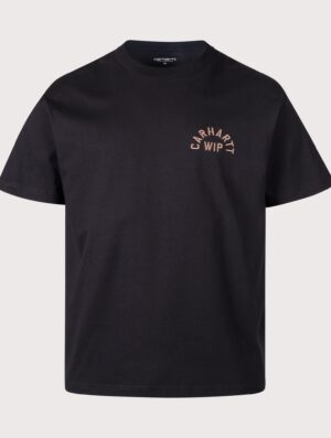 Carhartt WIP Loose Fit Arch Script T-Shirt 3ZGXX Black/WIP H Brown