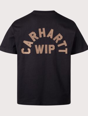 Carhartt WIP Loose Fit Arch Script T-Shirt 3ZGXX Black/WIP H Brown