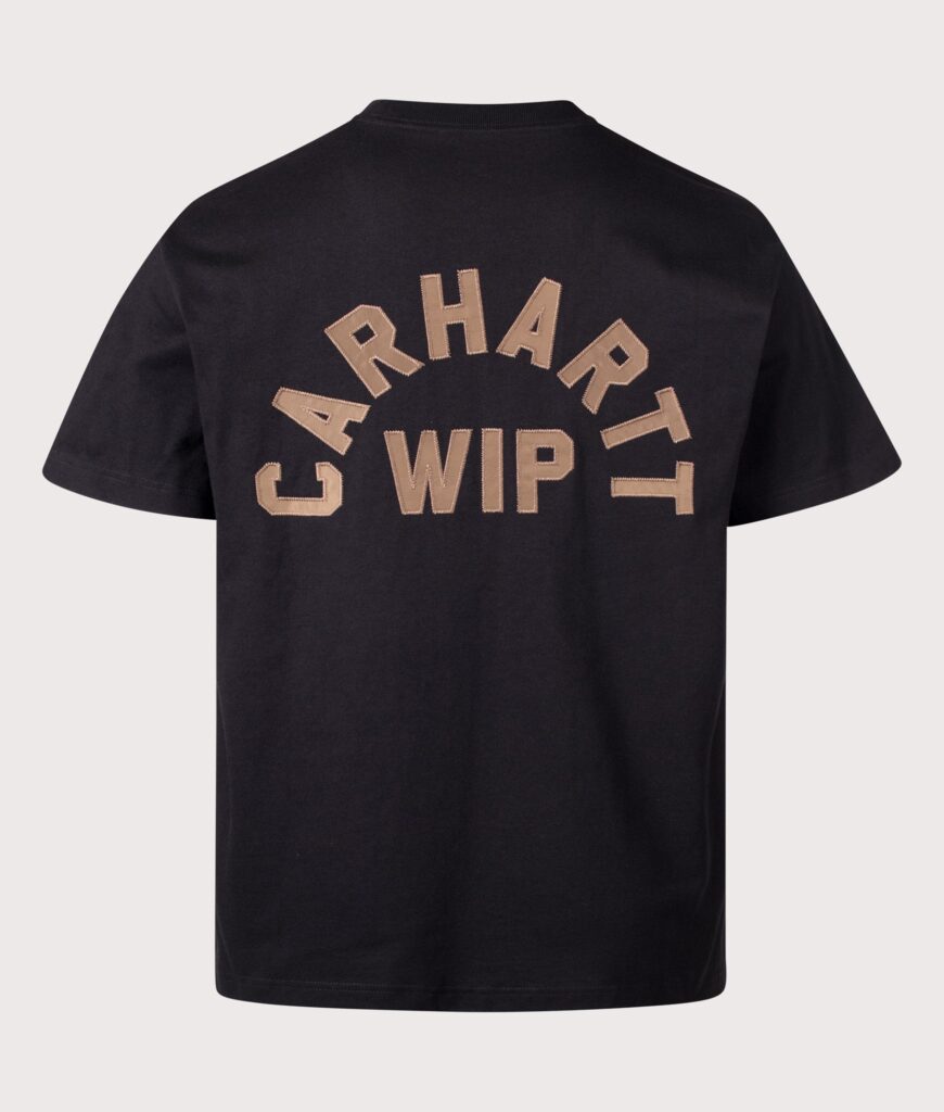 Carhartt WIP Loose Fit Arch Script T-Shirt 3ZGXX Black/WIP H Brown