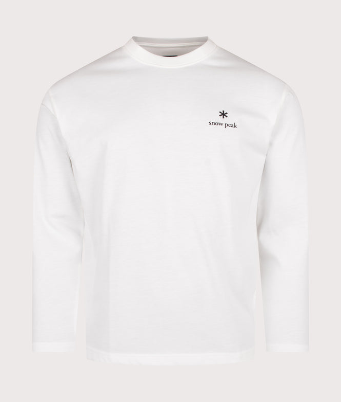 Snow Peak Regular Fit New Standard Logo Long Sleeve T-Shirt 002 Off White