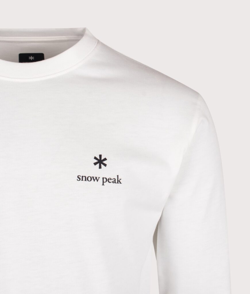 Snow Peak Regular Fit New Standard Logo Long Sleeve T-Shirt 002 Off White