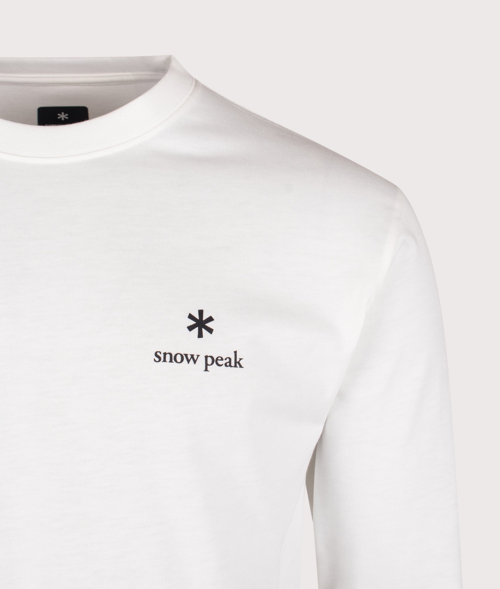 Snow Peak Regular Fit New Standard Logo Long Sleeve T-Shirt 002 Off White