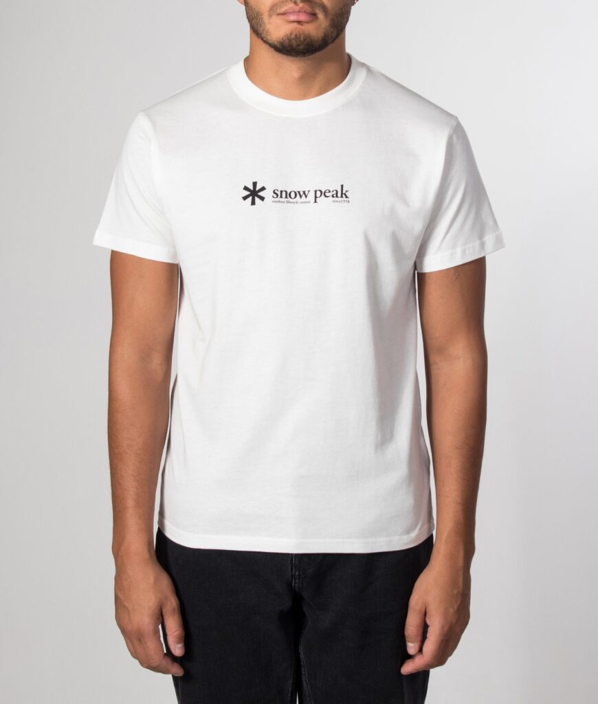Snow Peak Regular Fit Soft Cotton Logo T-Shirt 002 Off White
