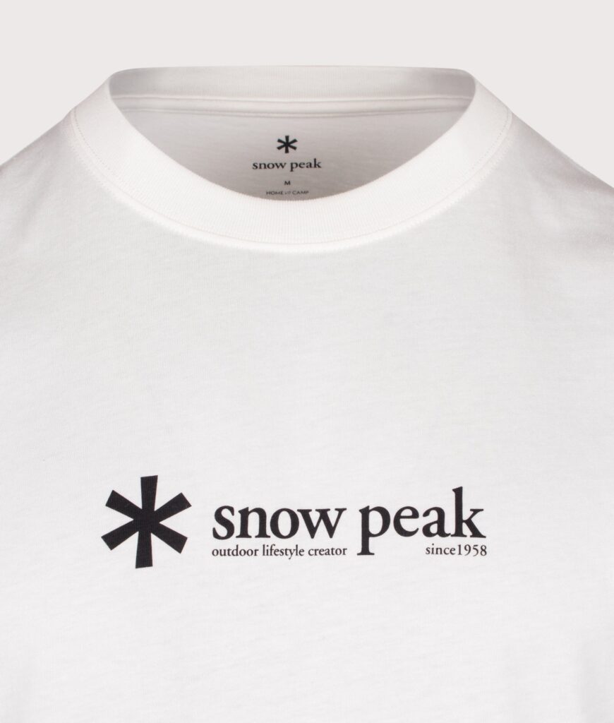Snow Peak Regular Fit Soft Cotton Logo T-Shirt 002 Off White