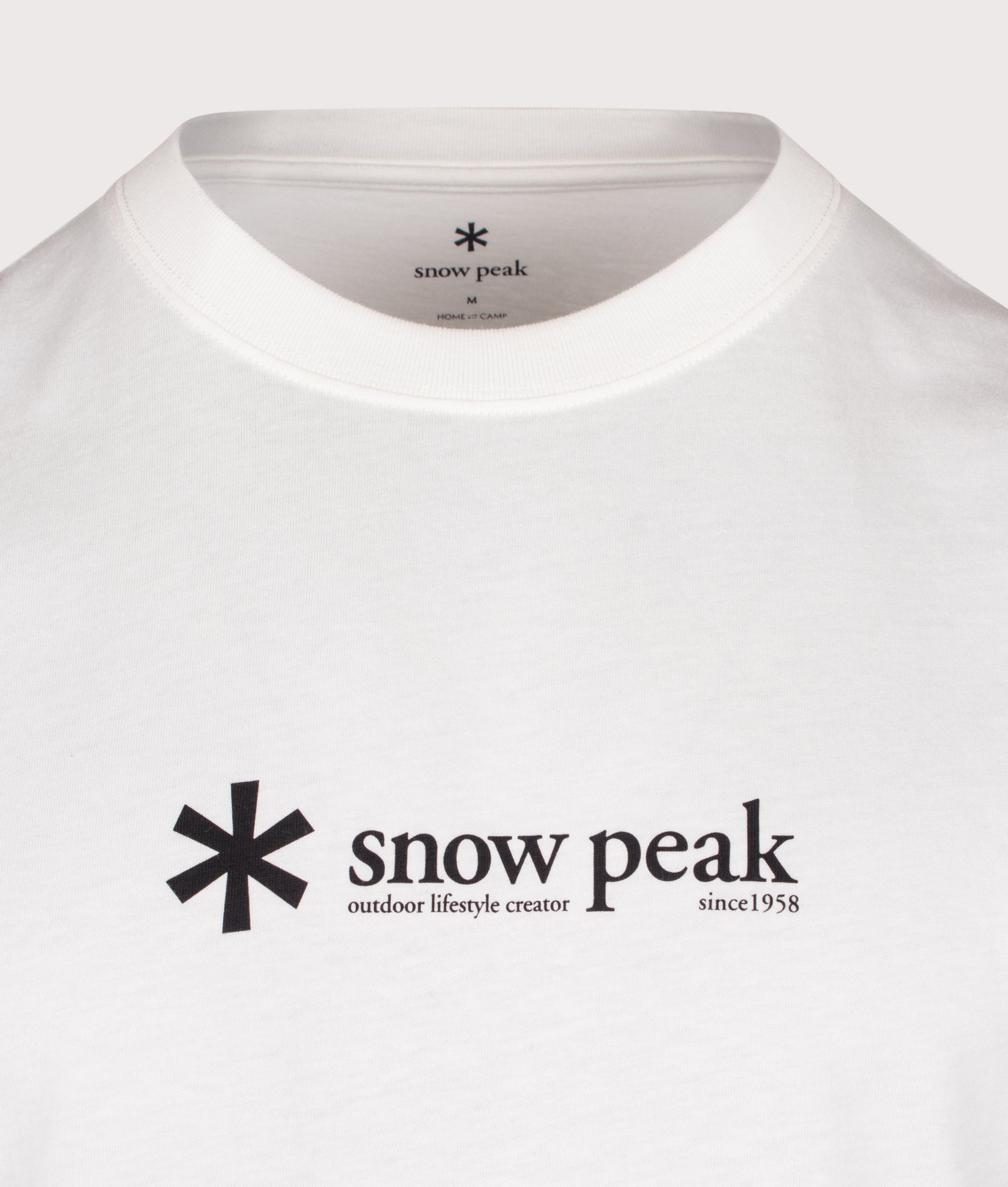 Snow Peak Regular Fit Soft Cotton Logo T-Shirt 002 Off White