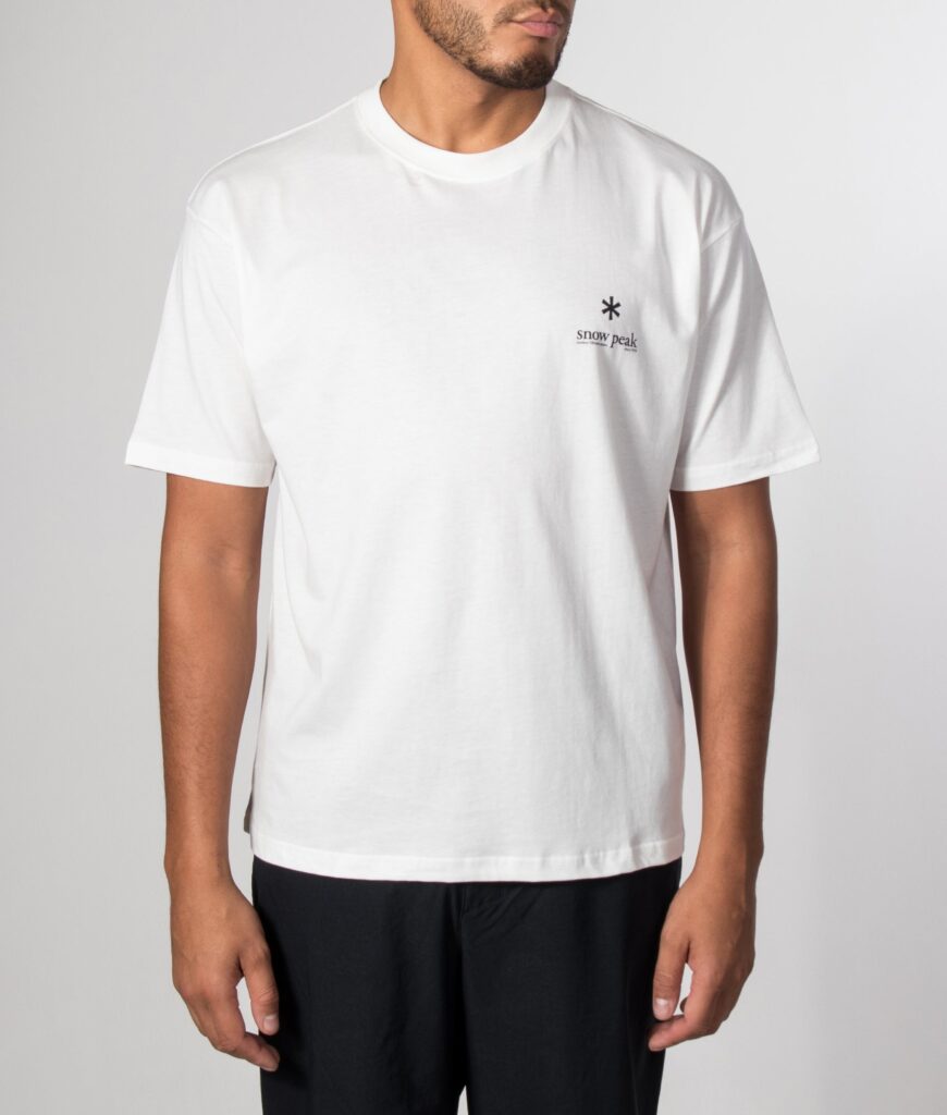 Snow Peak Relaxed Fit Soft Cotton Logo T-Shirt 002 Off White