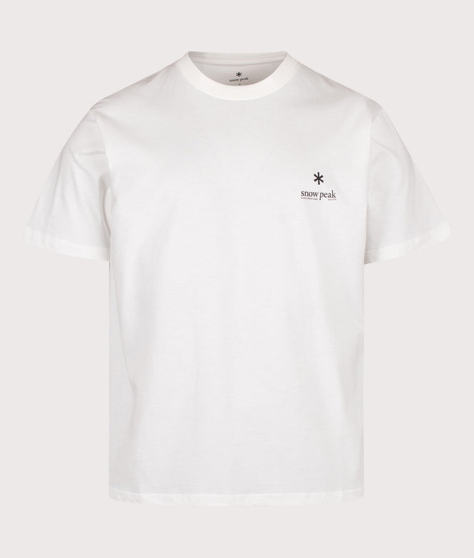 Snow Peak Relaxed Fit Soft Cotton Logo T-Shirt 002 Off White