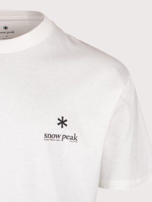 Snow Peak Relaxed Fit Soft Cotton Logo T-Shirt 002 Off White