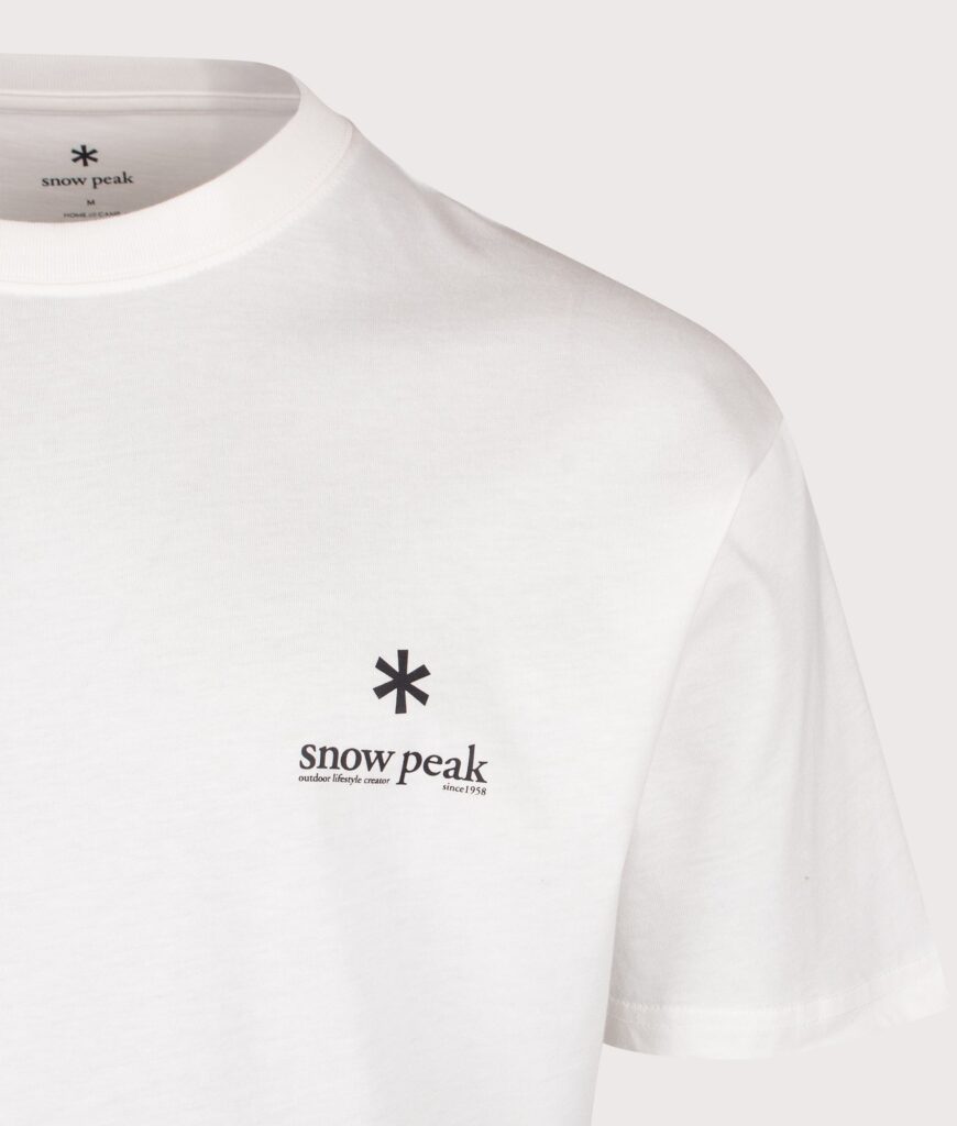 Snow Peak Relaxed Fit Soft Cotton Logo T-Shirt 002 Off White