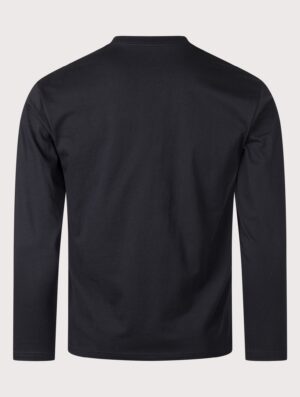 Snow Peak Regular Fit Soft Cotton Logo Long Sleeve T-Shirt 019 Black