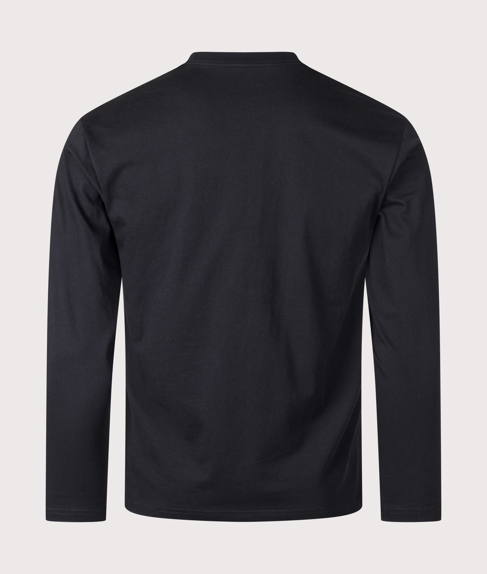 Snow Peak Regular Fit Soft Cotton Logo Long Sleeve T-Shirt 019 Black