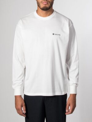 Snow Peak Relaxed Fit Long Sleeve Logo T-Shirt 002 Off White