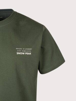 Snow Peak Relaxed Fit Elemental Balance T-Shirt 064 Dark Green