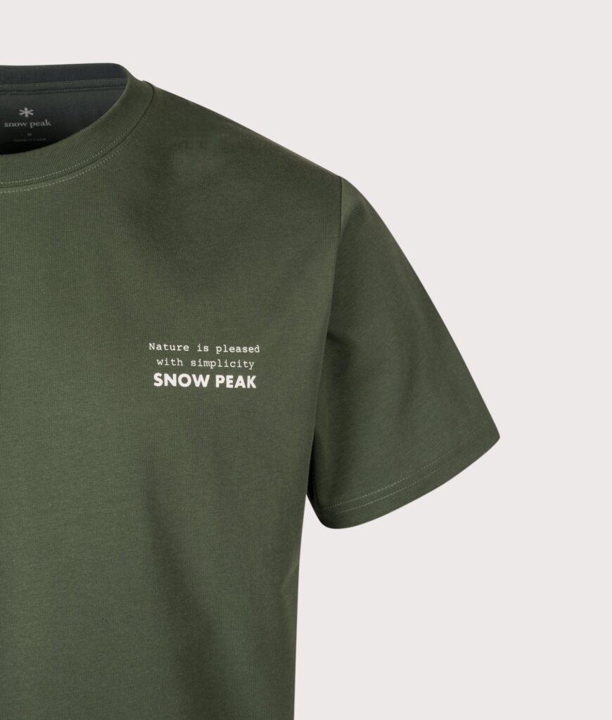 Snow Peak Relaxed Fit Elemental Balance T-Shirt 064 Dark Green