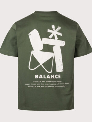 Snow Peak Relaxed Fit Elemental Balance T-Shirt 064 Dark Green