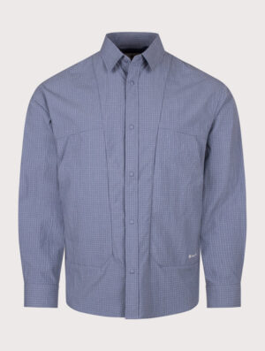 Snow Peak Relaxed Fit KASURI Ripstop Shirt 071 Light Blue