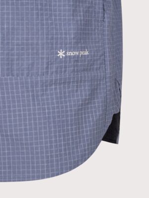 Snow Peak Relaxed Fit KASURI Ripstop Shirt 071 Light Blue